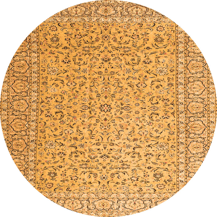 Machine Washable Persian Orange Traditional Area Rugs, wshtr3697org