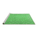 Sideview of Machine Washable Persian Emerald Green Traditional Area Rugs, wshtr3697emgrn