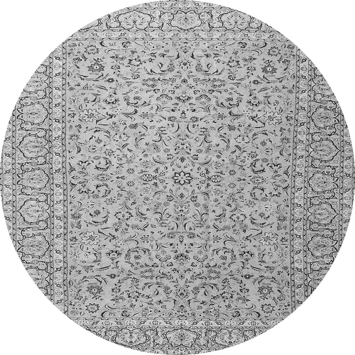 Machine Washable Persian Gray Traditional Rug, wshtr3697gry