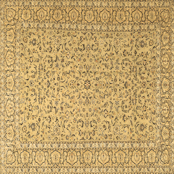 Square Machine Washable Persian Brown Traditional Rug, wshtr3697brn