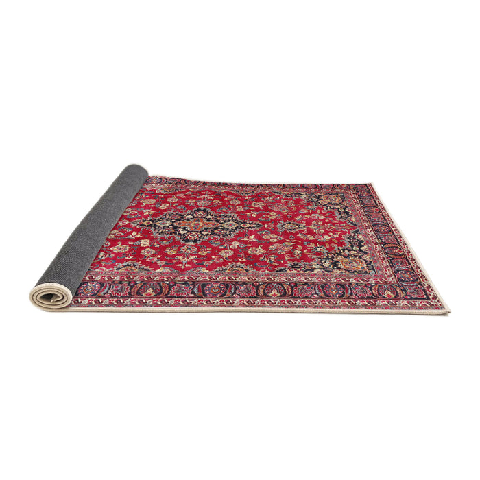 Sideview of Traditional Light Copper Gold Persian Rug, tr3698