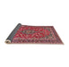 Sideview of Traditional Light Copper Gold Persian Rug, tr3698