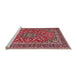 Sideview of Machine Washable Traditional Light Copper Gold Rug, wshtr3698