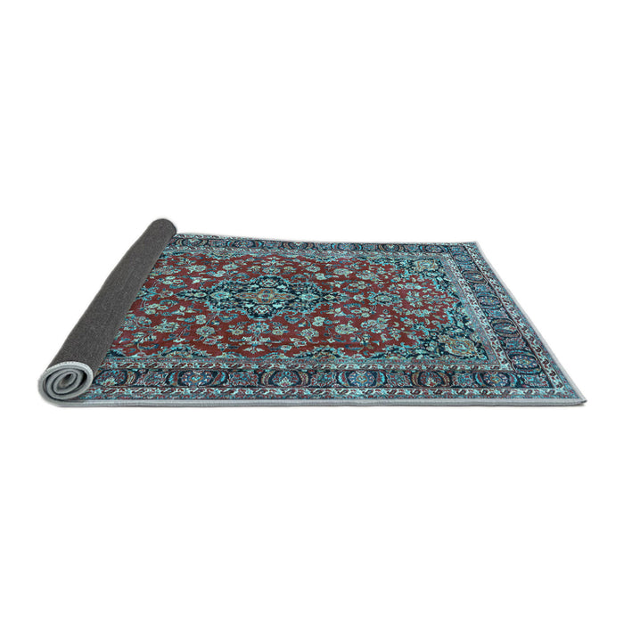 Sideview of Persian Light Blue Traditional Rug, tr3698lblu