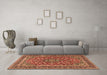 Machine Washable Persian Brown Traditional Rug in a Living Room,, wshtr3698brn