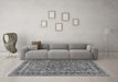 Machine Washable Persian Gray Traditional Rug in a Living Room,, wshtr3698gry