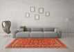 Machine Washable Persian Orange Traditional Area Rugs in a Living Room, wshtr3698org