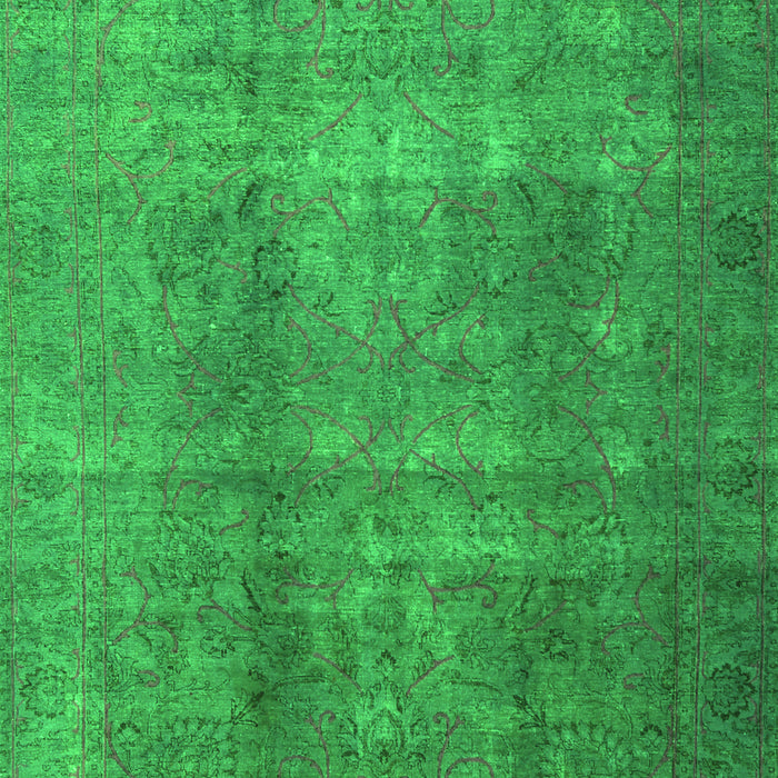Serging Thickness of Machine Washable Persian Green Bohemian Area Rugs, wshtr3699grn