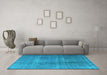 Machine Washable Persian Light Blue Bohemian Rug in a Living Room, wshtr3699lblu