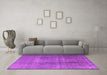 Machine Washable Persian Pink Bohemian Rug in a Living Room, wshtr3699pnk