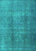 Machine Washable Persian Turquoise Bohemian Area Rugs, wshtr3699turq