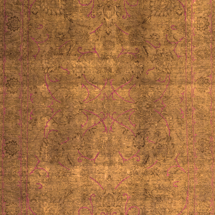 Serging Thickness of Machine Washable Persian Orange Bohemian Area Rugs, wshtr3699org