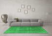 Machine Washable Persian Green Bohemian Area Rugs in a Living Room,, wshtr3699grn