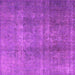 Square Machine Washable Persian Pink Bohemian Rug, wshtr3699pnk