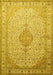 Machine Washable Medallion Yellow Traditional Rug, wshtr369yw