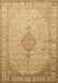 Medallion Brown Traditional Rug, tr369brn