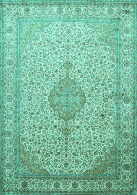 Medallion Turquoise Traditional Rug, tr369turq