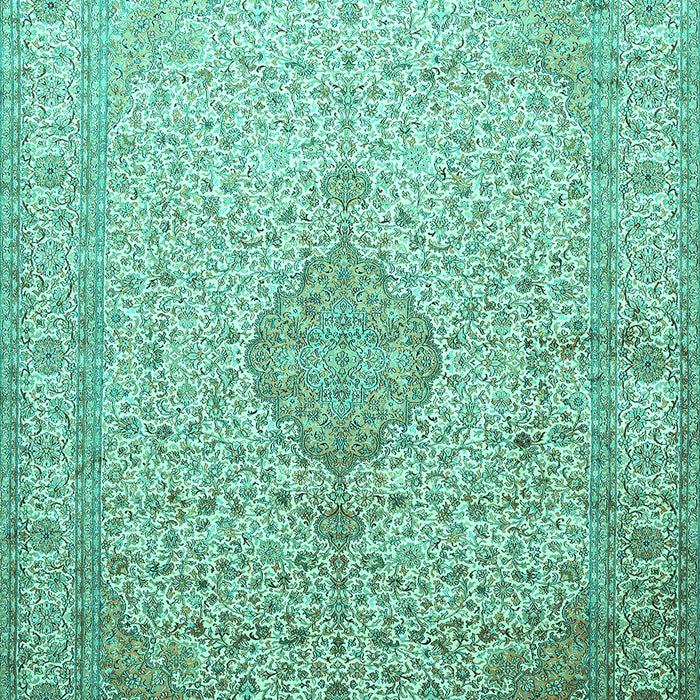 Medallion Turquoise Traditional Rug, tr369turq
