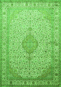 Medallion Green Traditional Rug, tr369grn