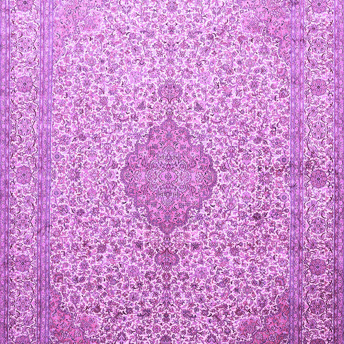 Machine Washable Medallion Purple Traditional Area Rugs, wshtr369pur