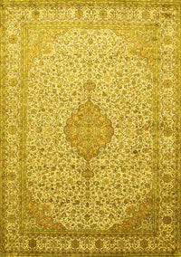 Medallion Yellow Traditional Rug, tr369yw