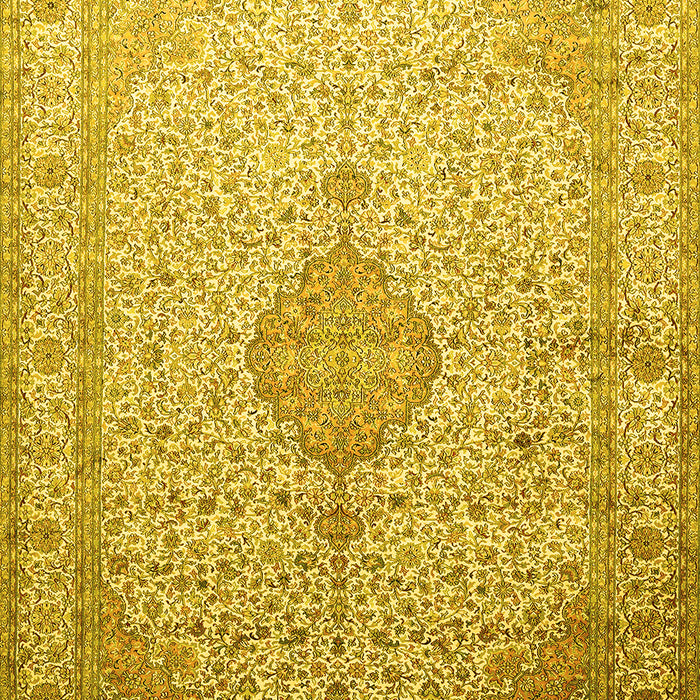 Medallion Yellow Traditional Rug, tr369yw