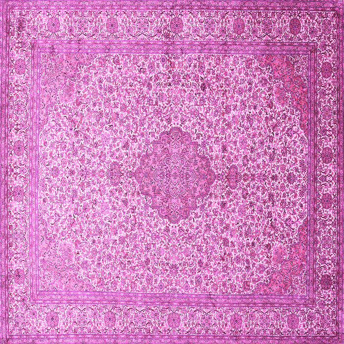 Square Medallion Pink Traditional Rug, tr369pnk