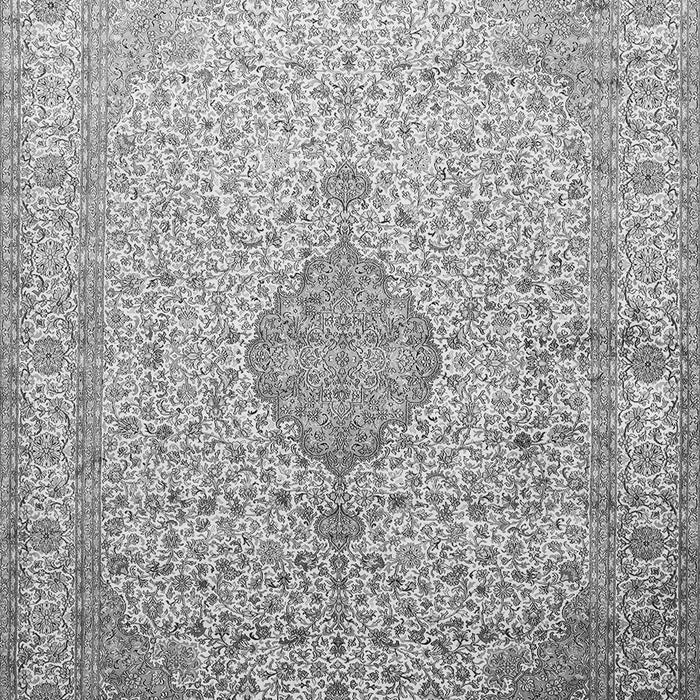 Serging Thickness of Machine Washable Medallion Gray Traditional Rug, wshtr369gry