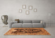 Machine Washable Persian Orange Traditional Area Rugs in a Living Room, wshtr36org