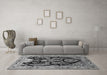 Machine Washable Persian Gray Traditional Rug in a Living Room,, wshtr36gry