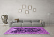 Machine Washable Persian Purple Traditional Area Rugs in a Living Room, wshtr36pur