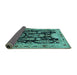 Sideview of Persian Turquoise Traditional Rug, tr36turq