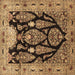 Square Machine Washable Persian Brown Traditional Rug, wshtr36brn