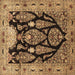 Square Persian Brown Traditional Rug, tr36brn