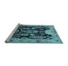 Sideview of Machine Washable Persian Light Blue Traditional Rug, wshtr36lblu