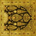 Square Persian Yellow Traditional Rug, tr36yw