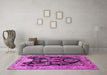 Machine Washable Persian Pink Traditional Rug in a Living Room, wshtr36pnk