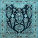 Square Persian Light Blue Traditional Rug, tr36lblu