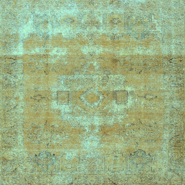 Square Machine Washable Persian Light Blue Traditional Rug, wshtr3700lblu