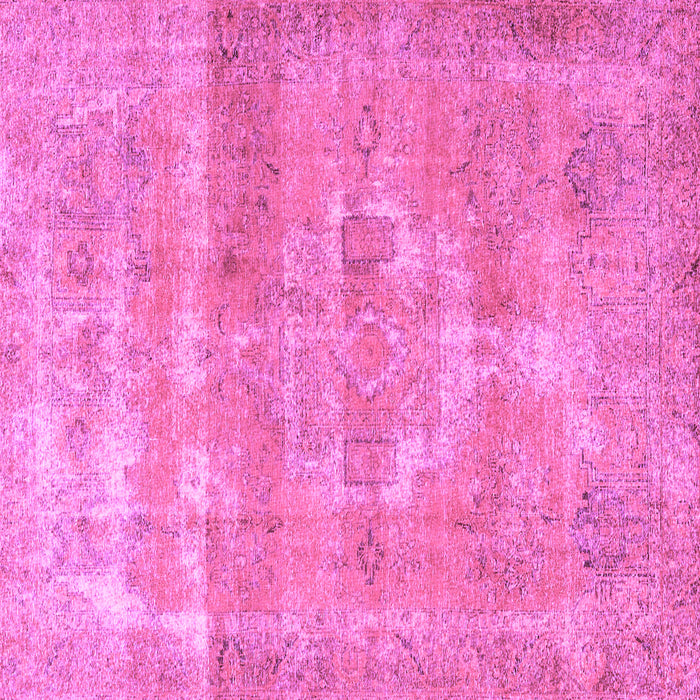 Square Machine Washable Persian Purple Traditional Area Rugs, wshtr3700pur