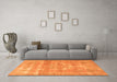 Machine Washable Persian Orange Traditional Area Rugs in a Living Room, wshtr3700org