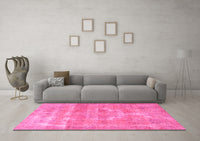 Machine Washable Persian Pink Traditional Rug, wshtr3700pnk