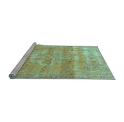 Sideview of Machine Washable Persian Light Blue Traditional Rug, wshtr3700lblu