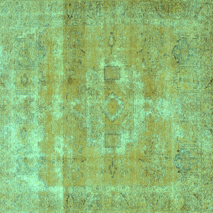 Square Persian Turquoise Traditional Rug, tr3700turq