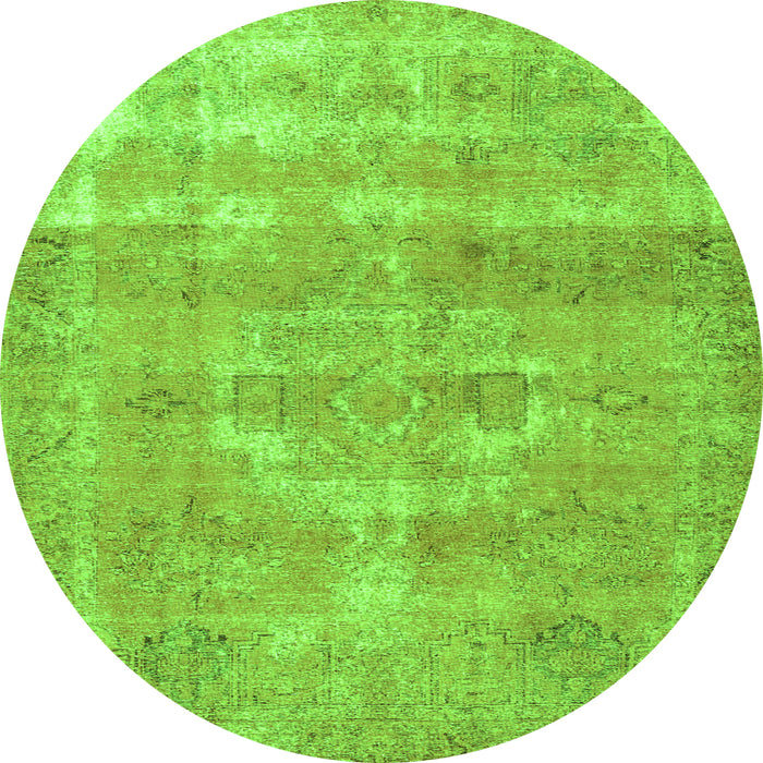 Square Persian Green Traditional Rug, tr3700grn