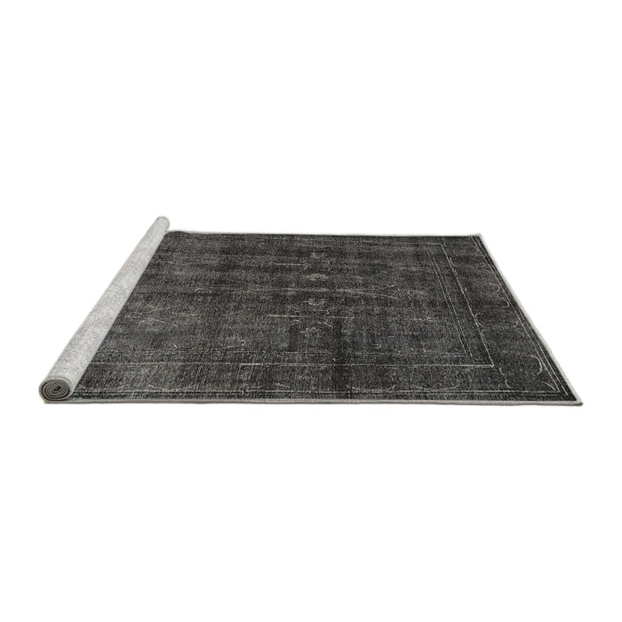 Sideview of Machine Washable Traditional Cloudy Gray Rug, wshtr3701