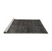 Sideview of Machine Washable Traditional Cloudy Gray Rug, wshtr3701