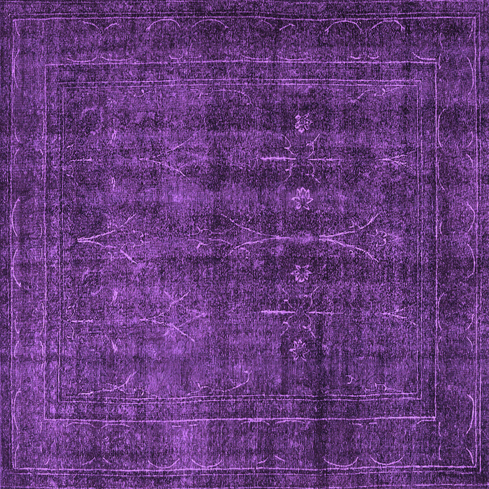 Square Machine Washable Persian Purple Bohemian Area Rugs, wshtr3701pur