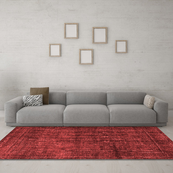 Bohemian Red Washable Rugs