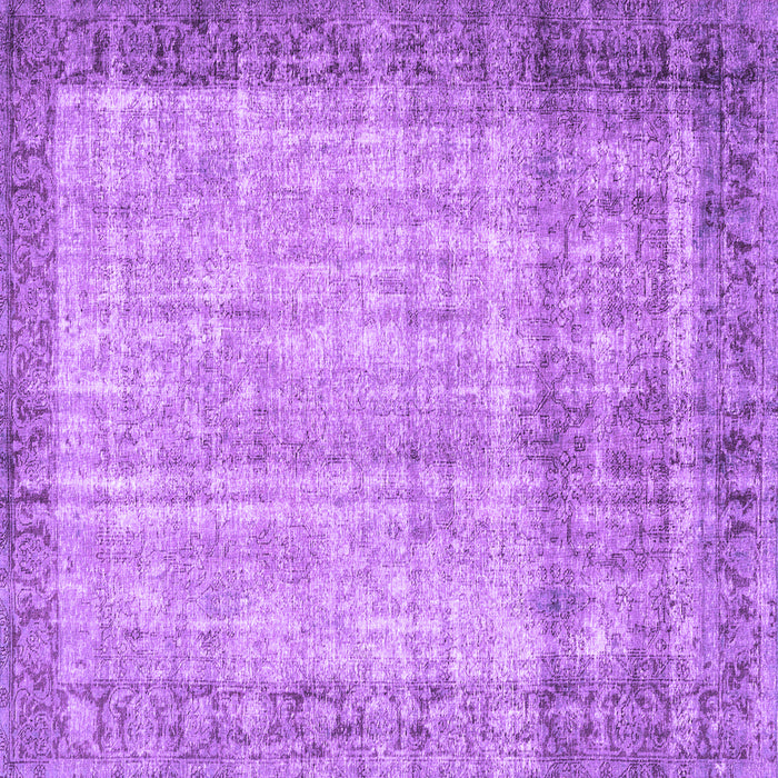 Square Persian Purple Traditional Rug, tr3702pur